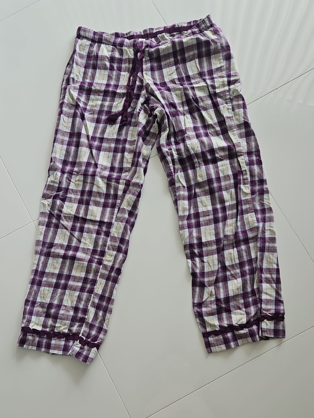 Victoria's Secret Purple Plaid Lounge Pajama Pants